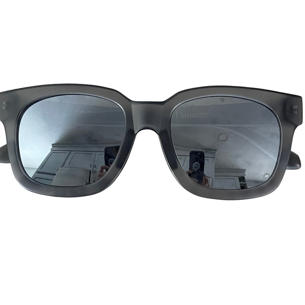Spy Optic Shandy Matte Grey Silver Mirror Square Sunglasses 52-20-147